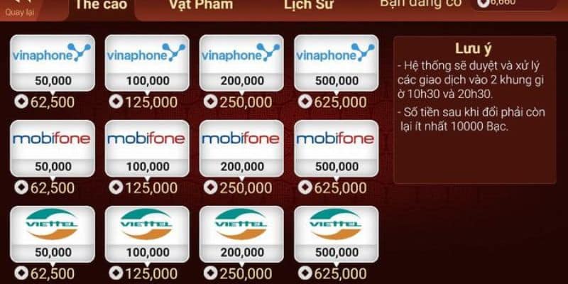 Chọn trò chơi game đánh bài đổi thẻ cào